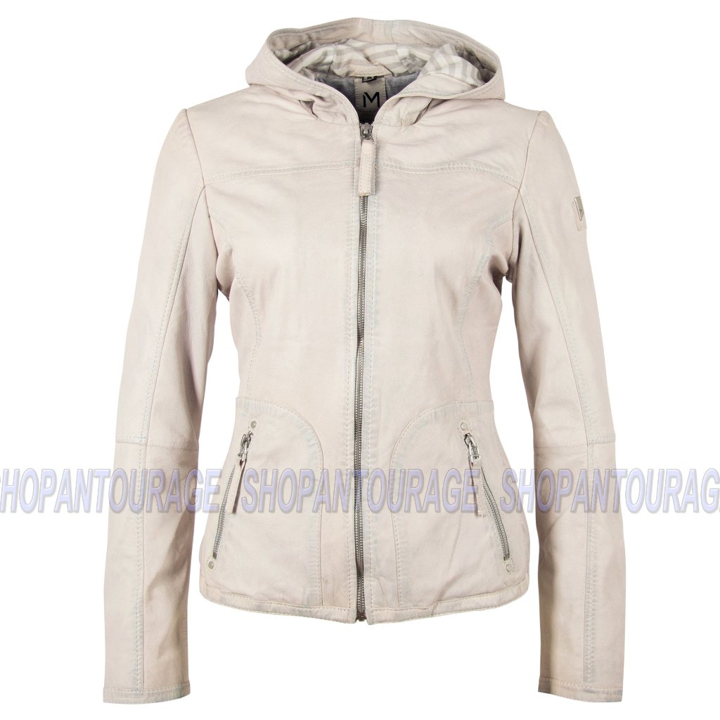 Mauritius Suse Hooded Genuine Leather Jacket